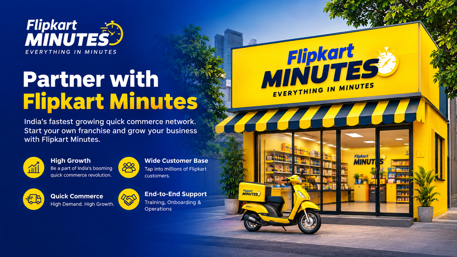 Partner with Flipkart Minutes – India's fastest growing quick commerce network